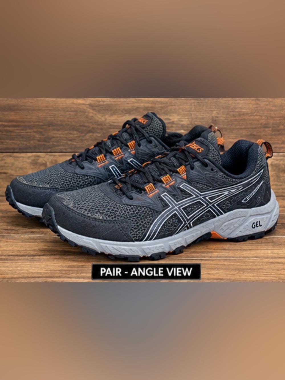 🟠 ASICS GEL-Venture 8 Men’s 8.5 NEW Never Worn Gray Black Orange